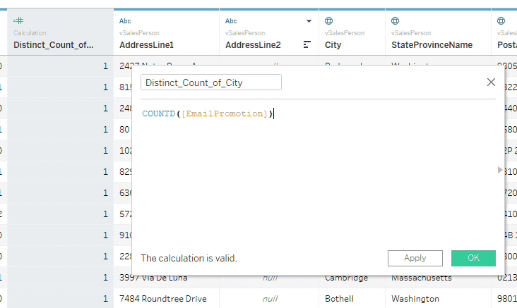 COUNTD Function