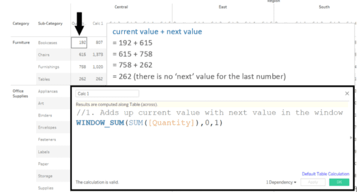 WINDOW_SUM( ) gives you more control over which values to include.