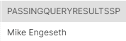 Passing Query Results Within a Stored Procedure