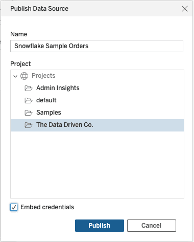 Connecting Snowflake to Tableau Online