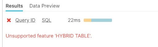 Hybrid table demo