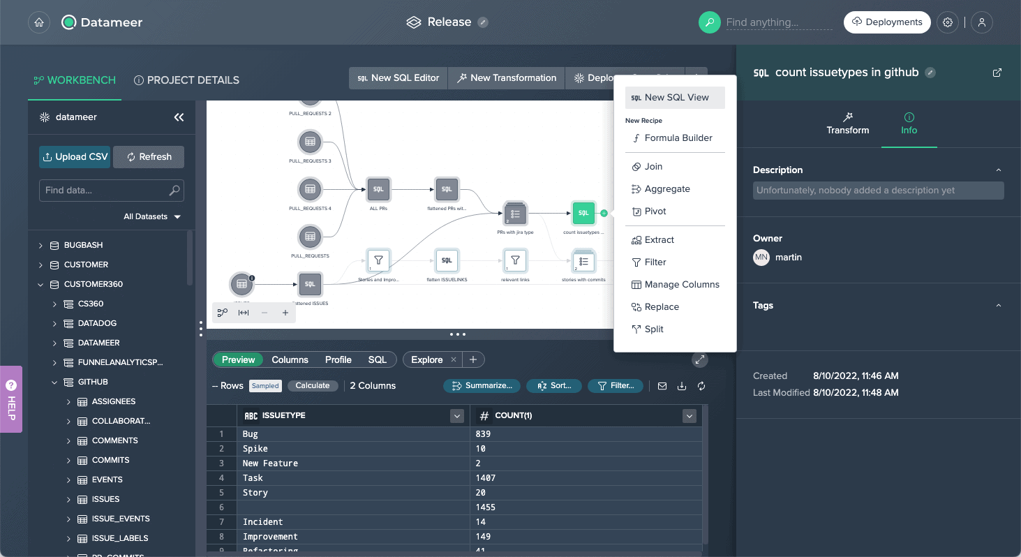 Data Preparation with Datameer