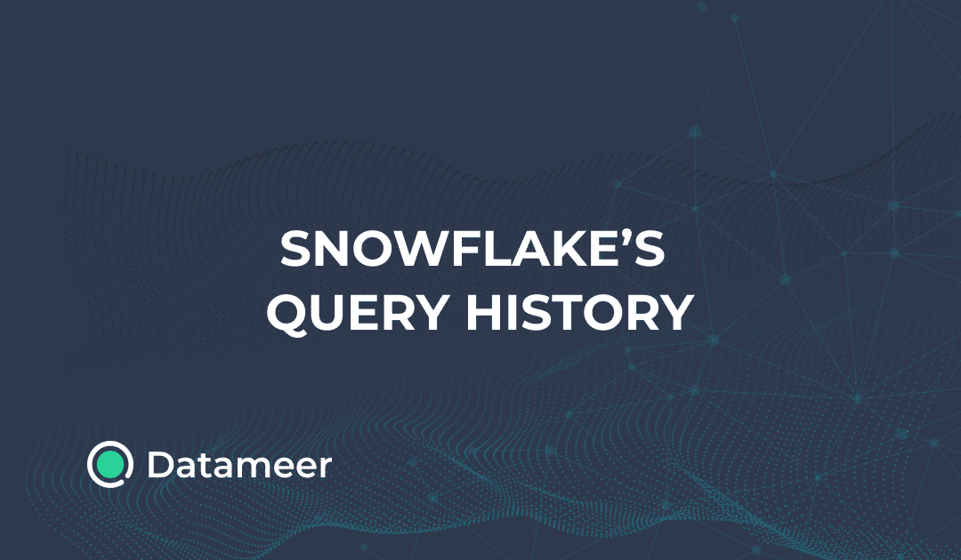 How to make snowflake query history immortal datameer