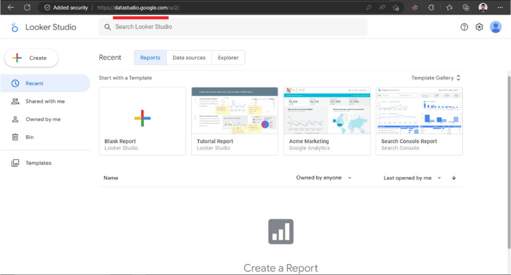 snowflake data into Google data studio