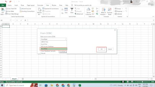 Guide to Connect Excel to Snowflake 12