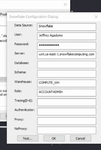 Guide to Connect Excel to Snowflake 7