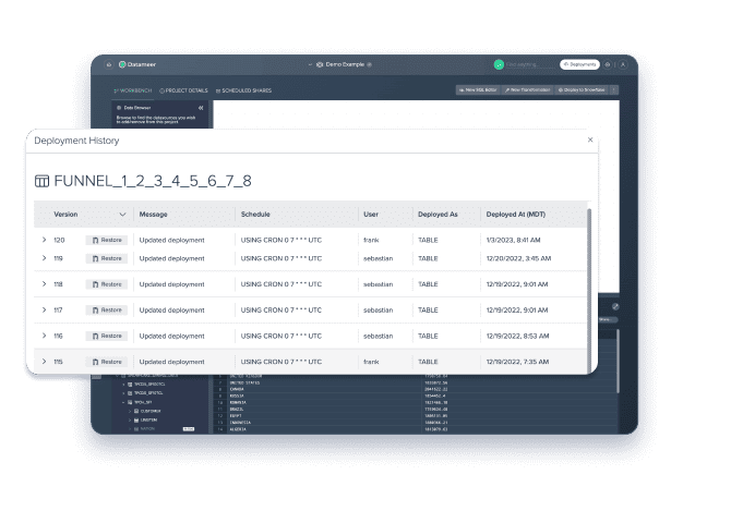 Datameer Cloud Pipelines - version control (1)