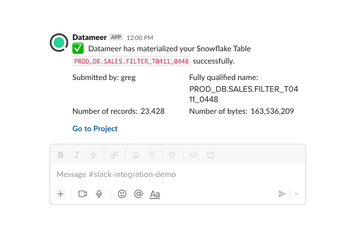 Slack Integration