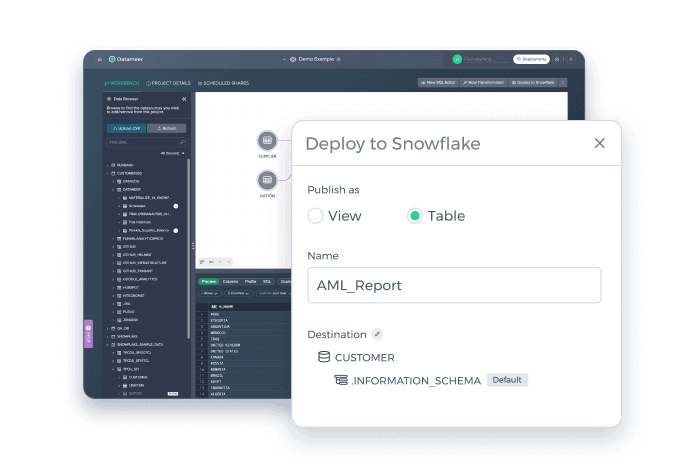 Fully embrace the Snowflake data cloud - Datameer
